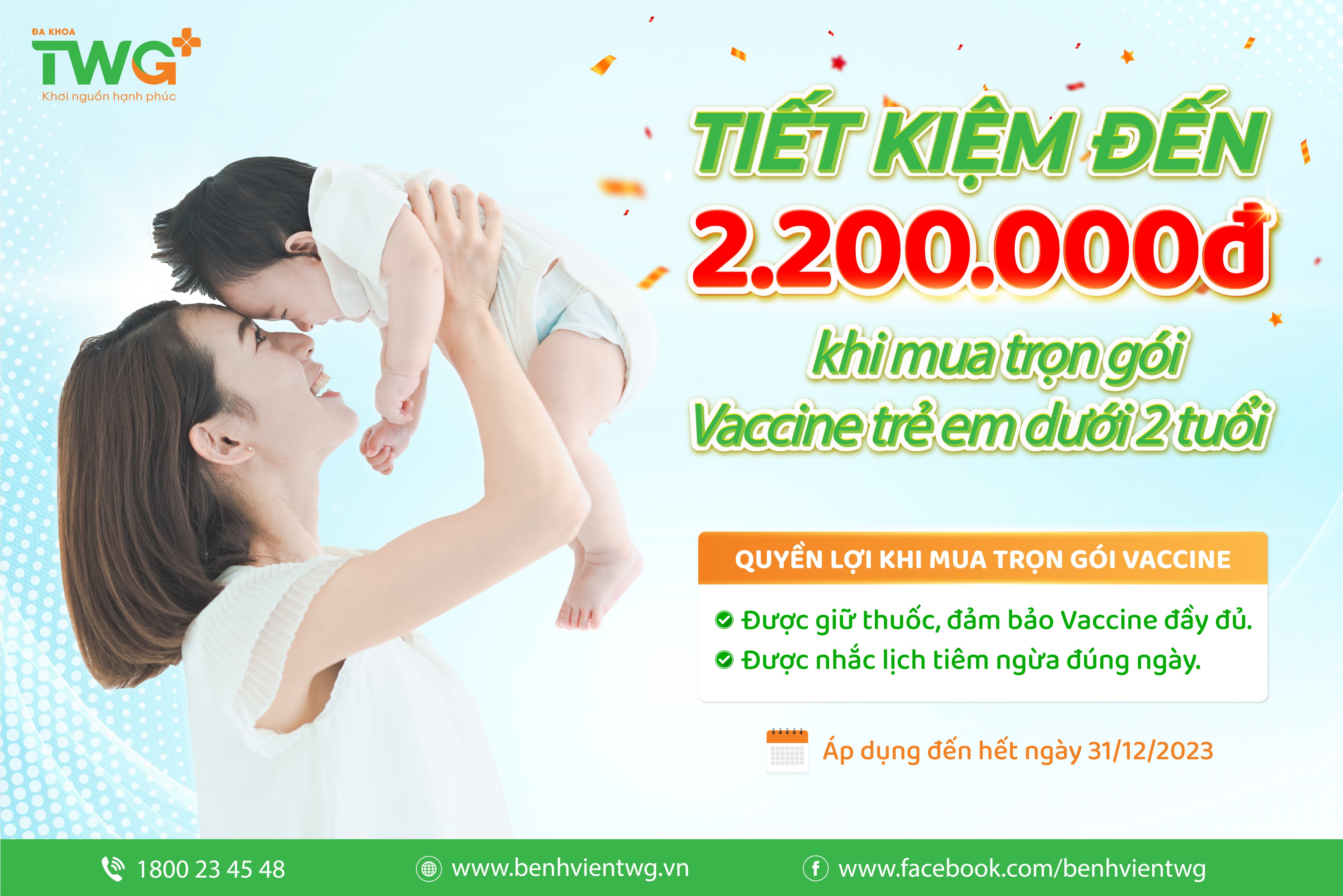 ưu đãi 2.2 triệu đồng khi mua gói Vắc xin