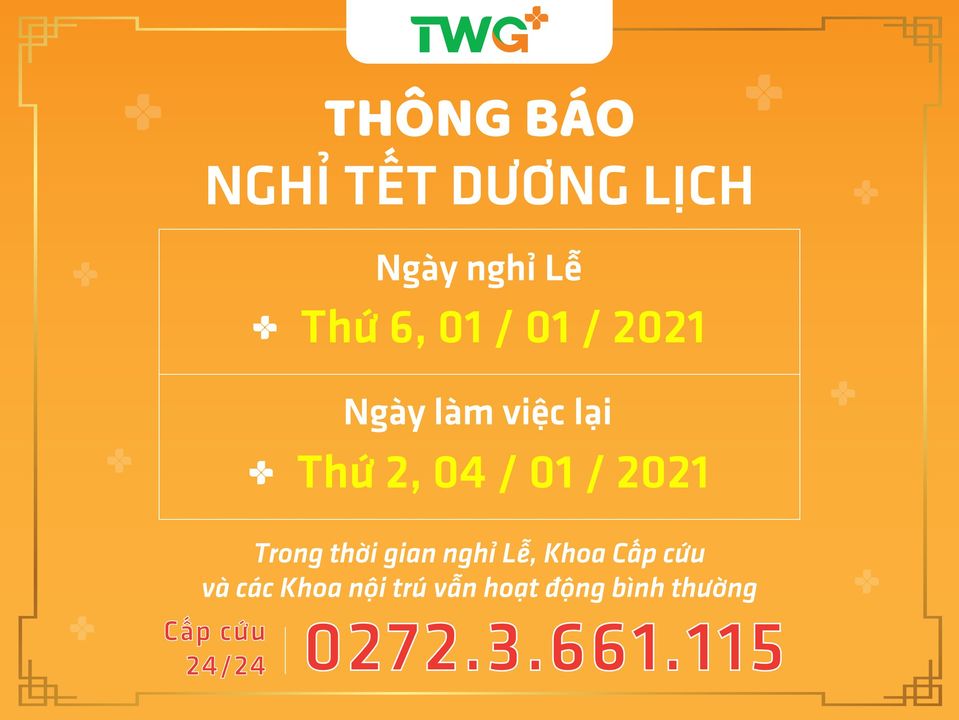 Thông báo nghỉ Tết Dương lịch năm 2021