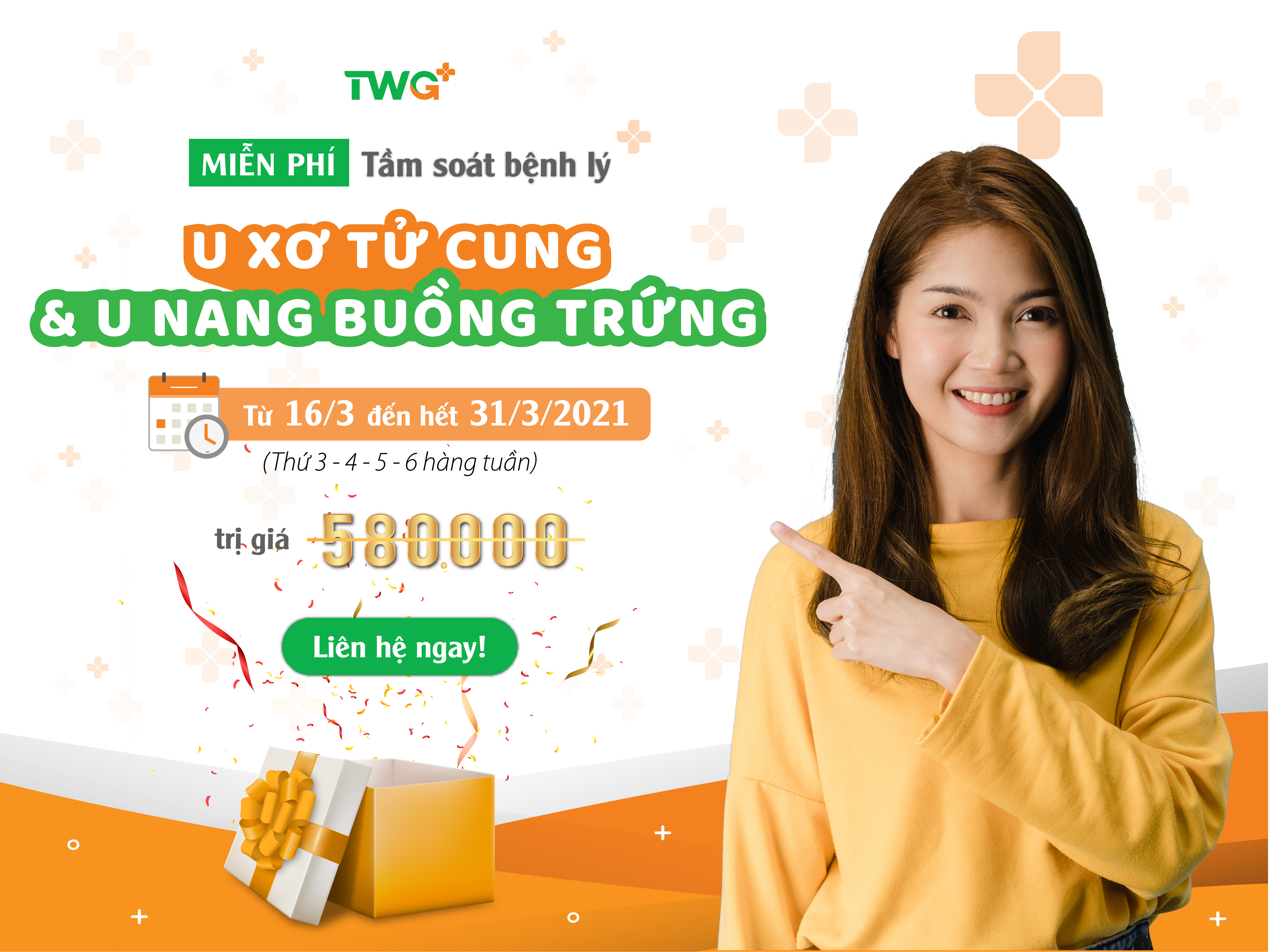 TÀI TRỢ 100% PHÍ TẦM SOÁT U XƠ TỬ CUNG & U NANG BUỒNG TRỨNG CHO 100 KHÁCH HÀNG ĐĂNG KÝ ĐẦU TIÊN