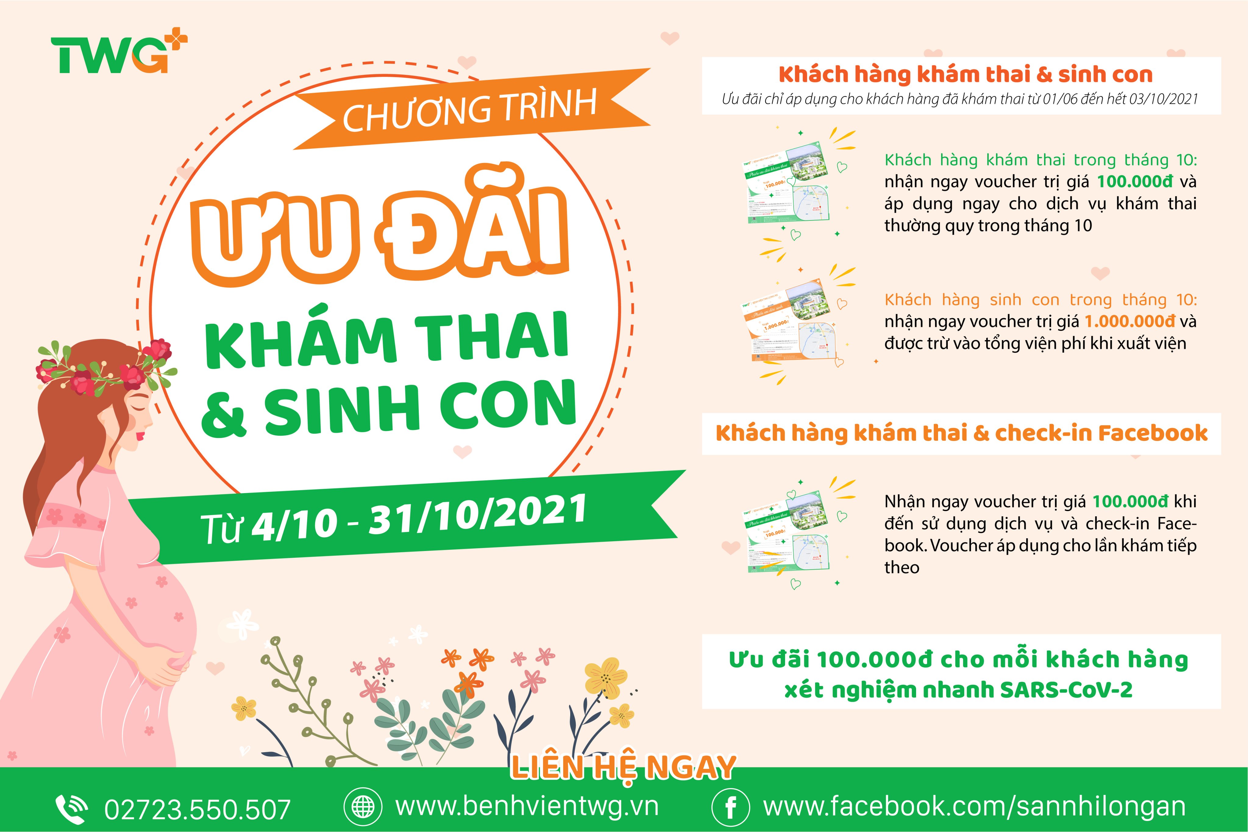 ĐIỀU CHỈNH BIỂU PHÍ & CHƯƠNG TRÌNH ƯU ĐÃI DÀNH CHO KHÁCH HÀNG KHÁM THAI VÀ SINH CON THÁNG 10/2021