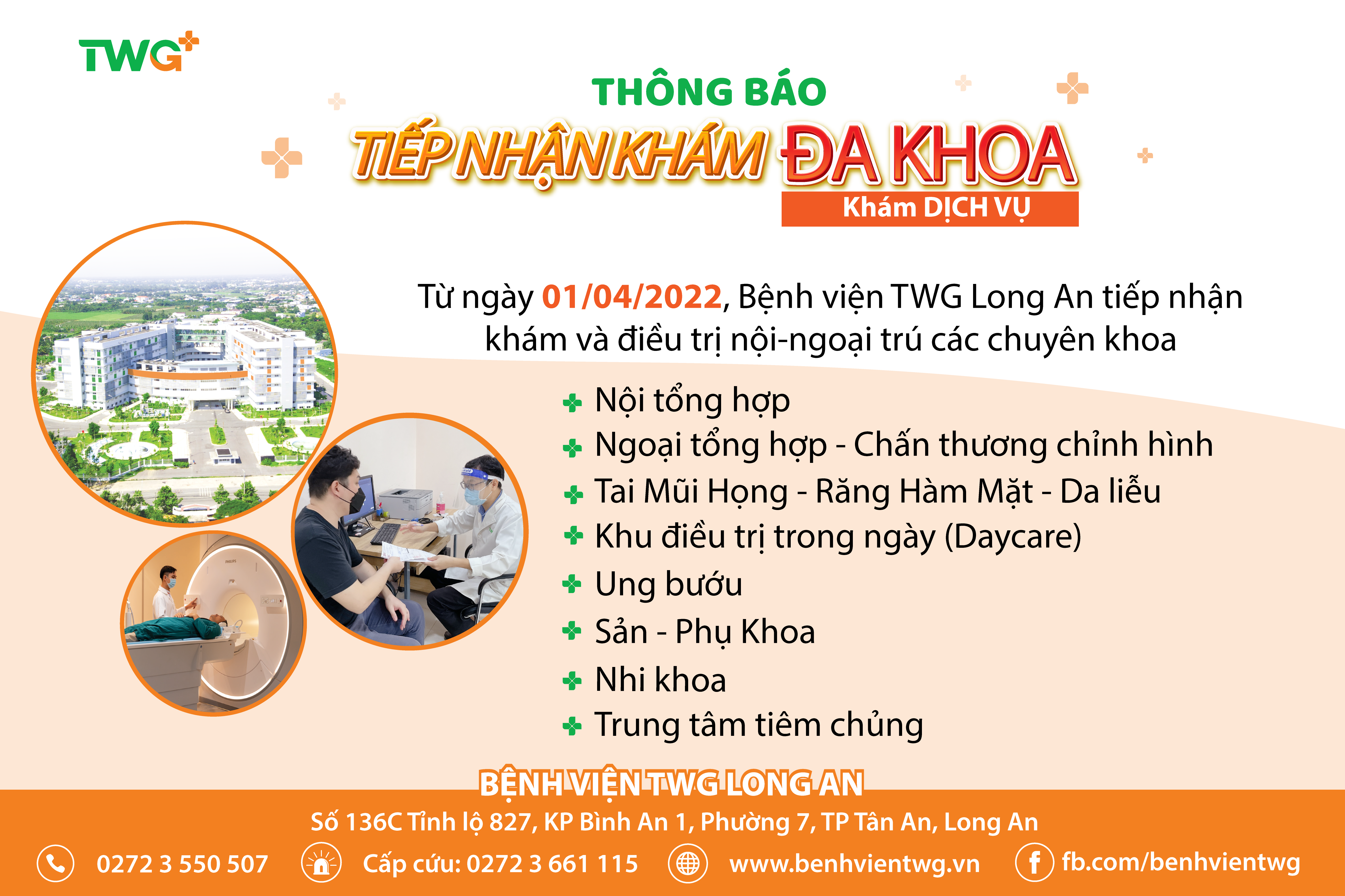 Thông báo tiếp nhận khám Đa khoa