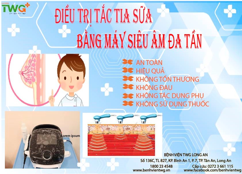 ĐIỀU TRỊ TẮC TIA SỮA BẰNG MÁY SIÊU ÂM ĐA TẦN