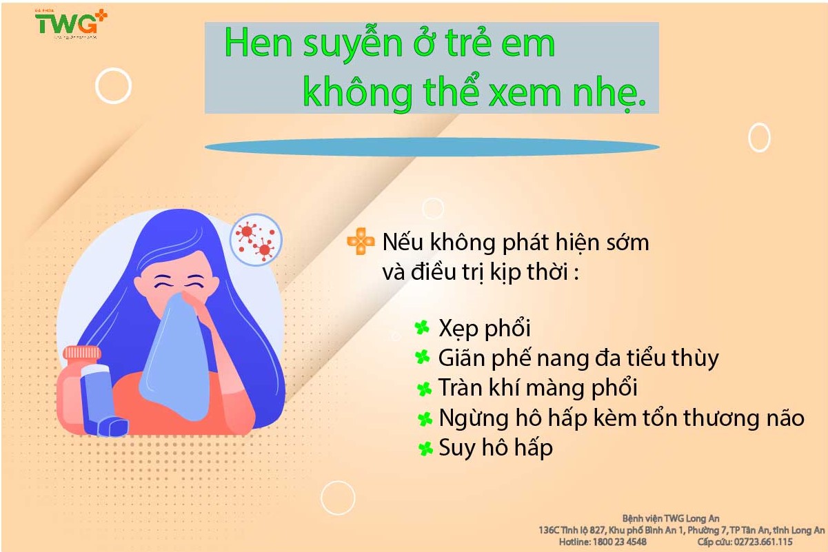 Bệnh hen suyễn ở trẻ em không thể xem nhẹ