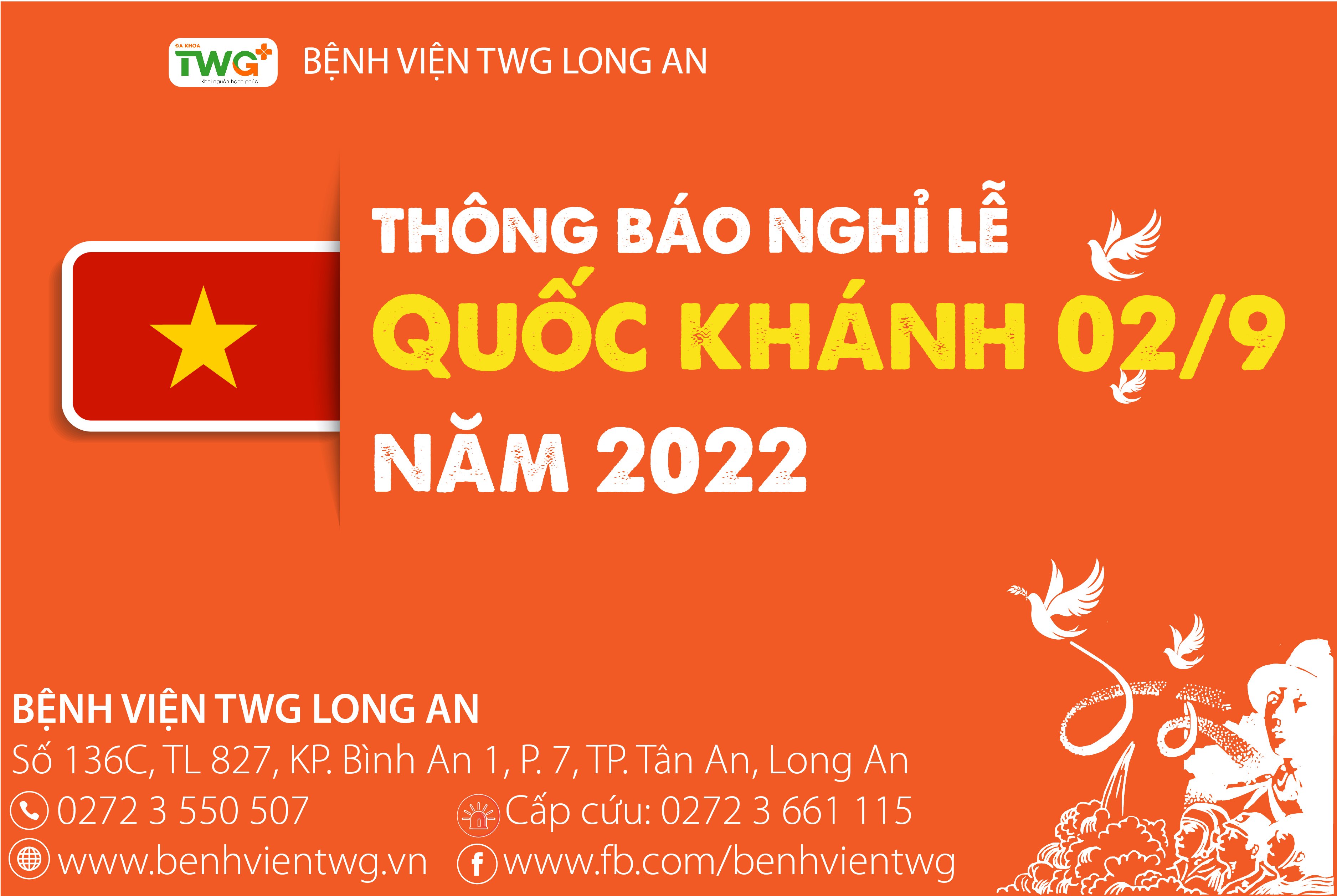 THÔNG BÁO NGHỈ LỄ QUỐC KHÁNH 02/09