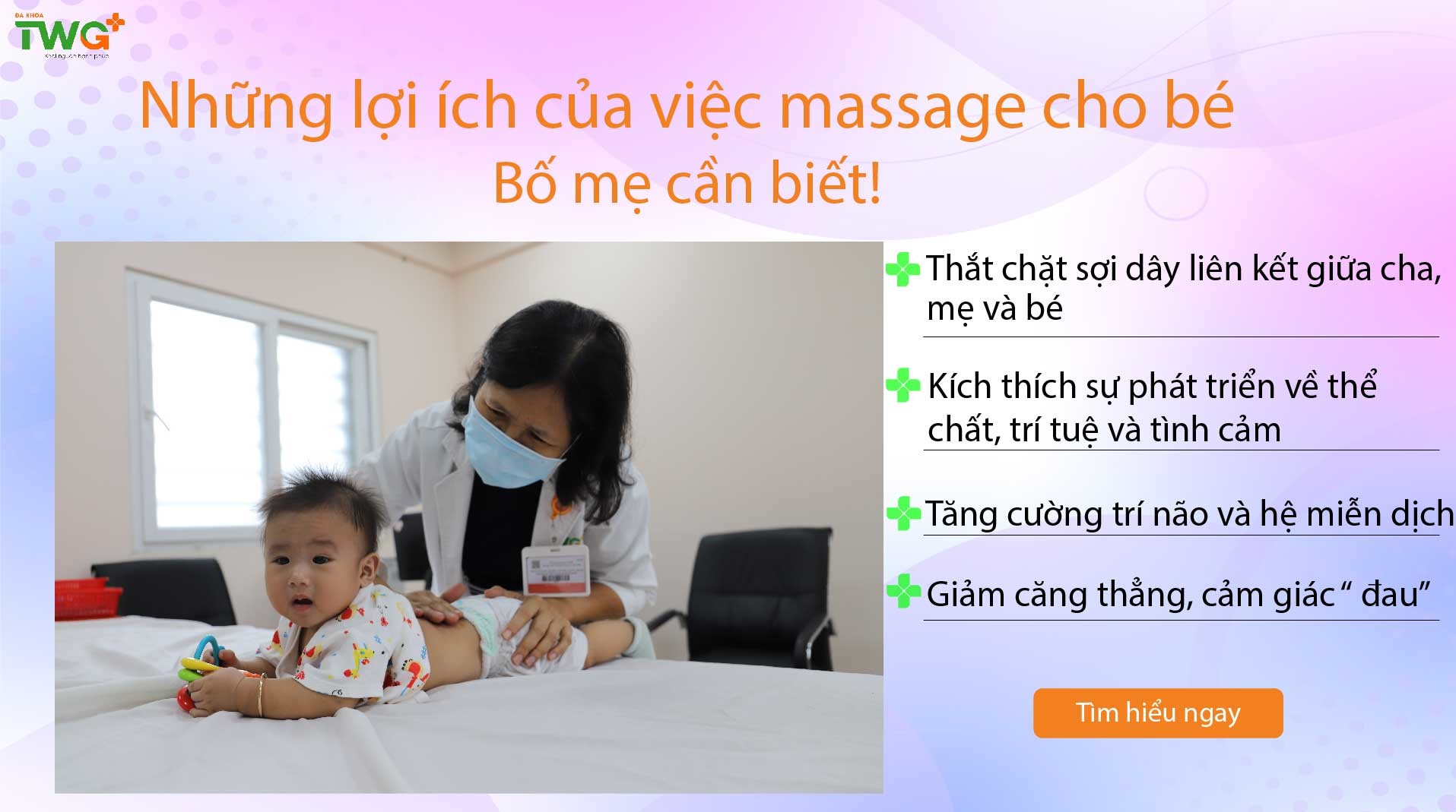 LỢI ÍCH CỦA VIỆC MASSAGE CHO TRẺ SƠ SINH