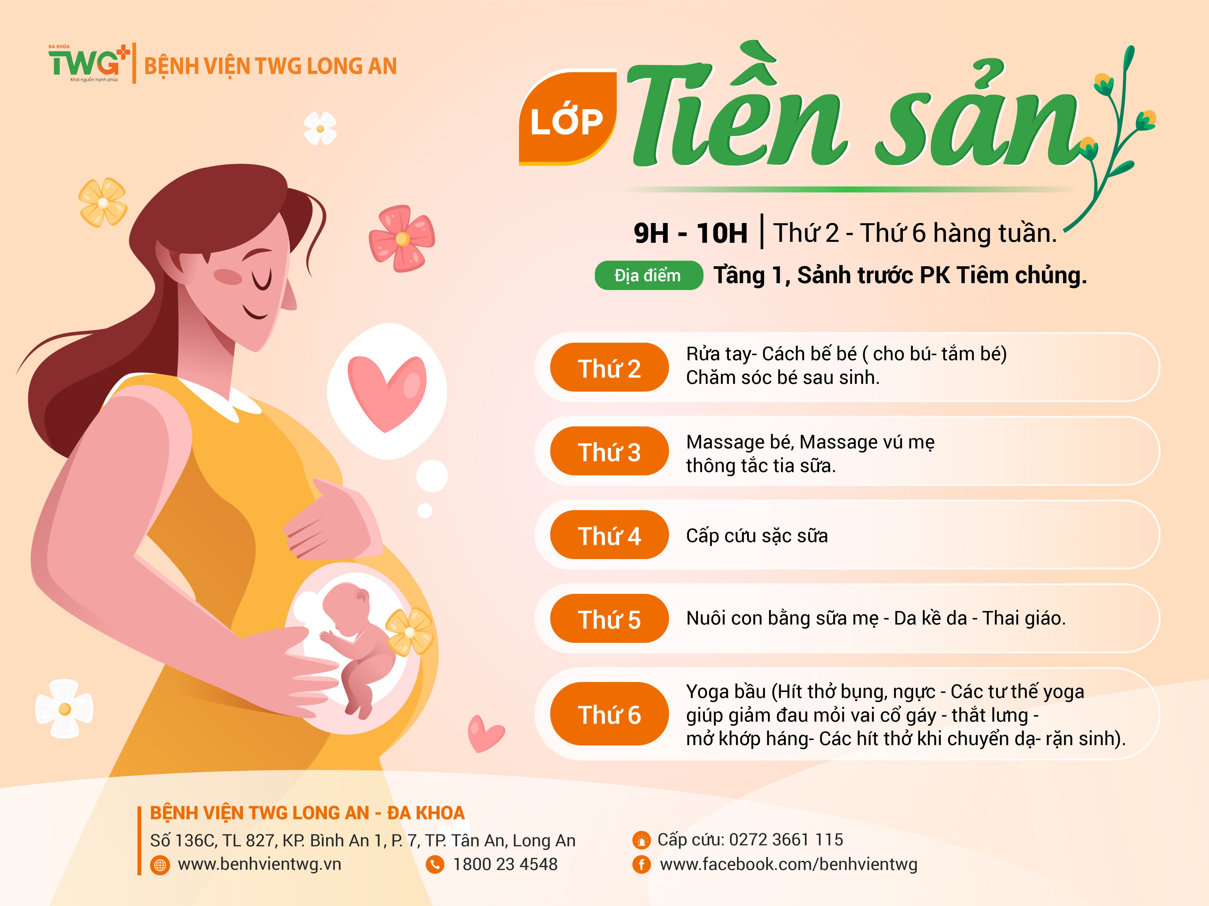 Lịch học Lớp Tiền Sản