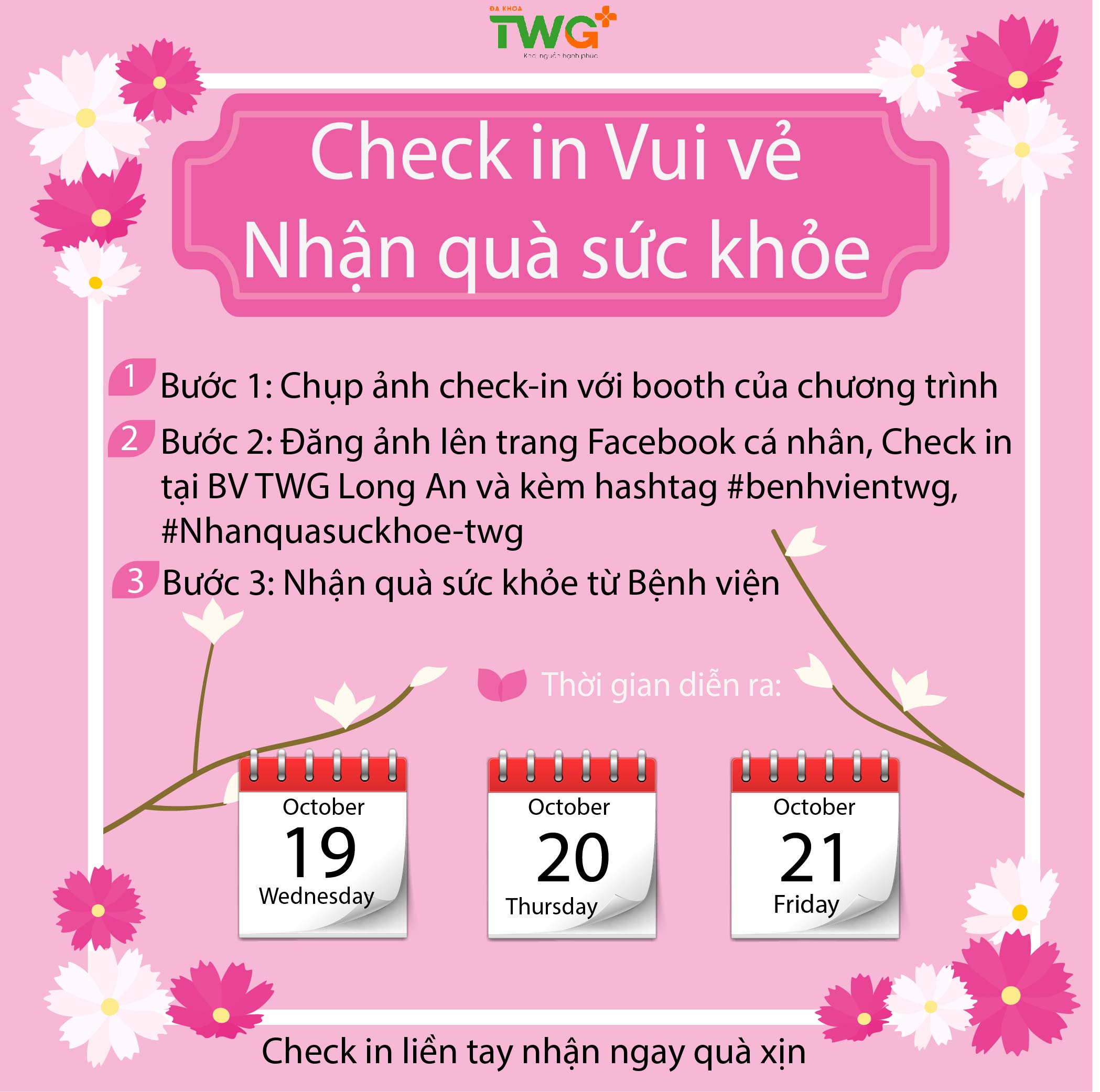 CHECK IN VUI VẺ - NHẬN QUÀ SỨC KHỎE