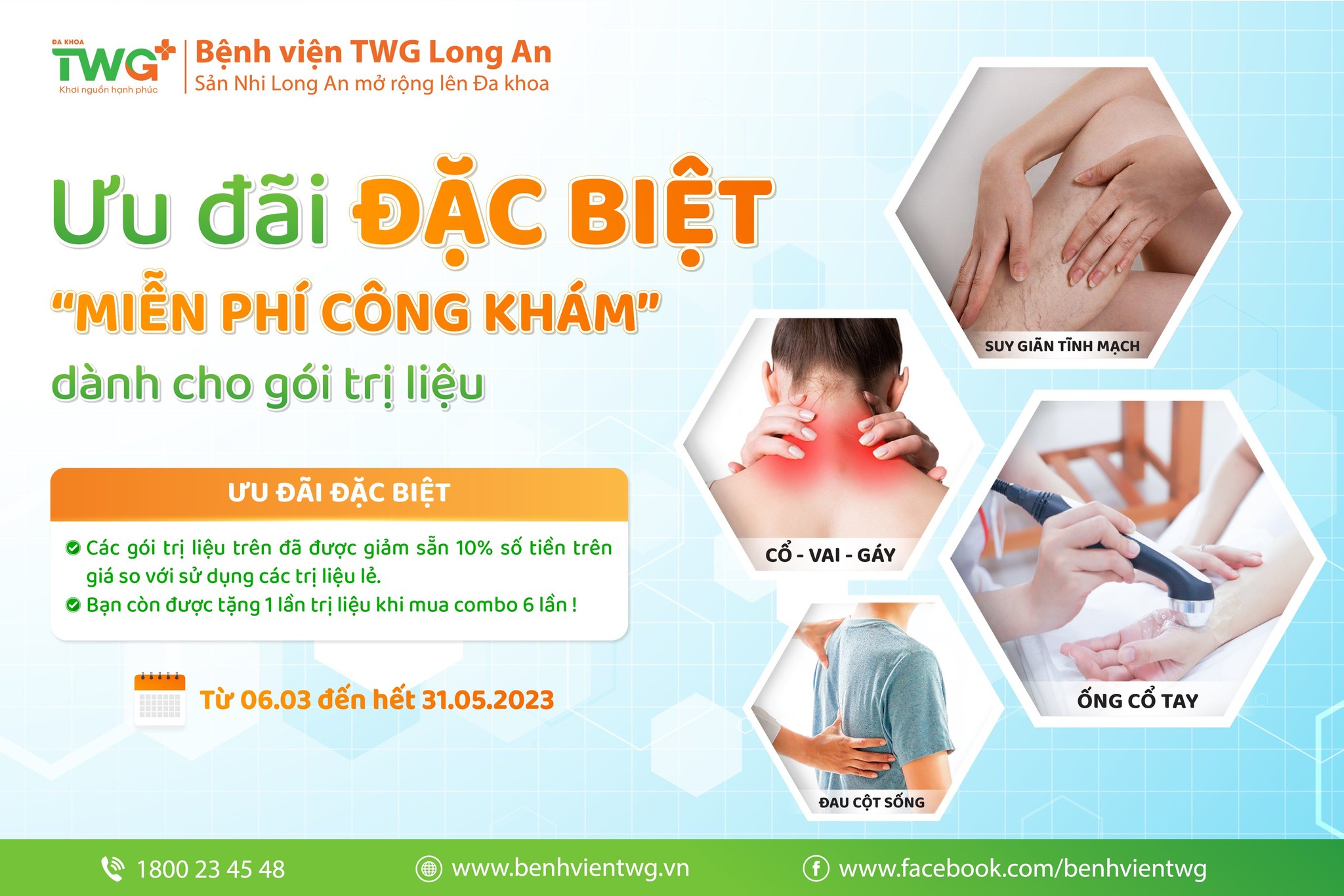 Miễn phí công khám dành cho gói trị liệu