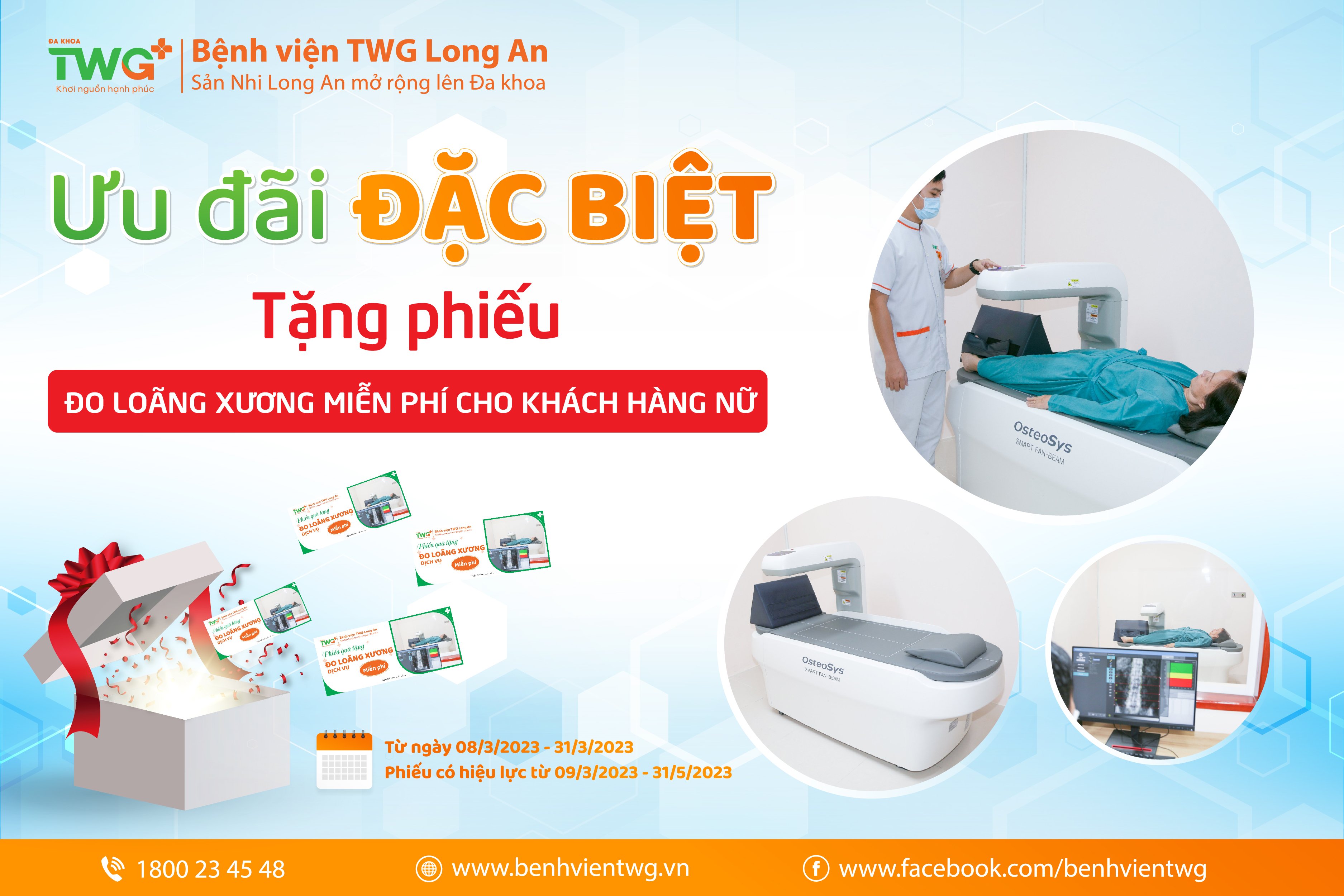 Tặng phiếu đo loãng xương miễn phí